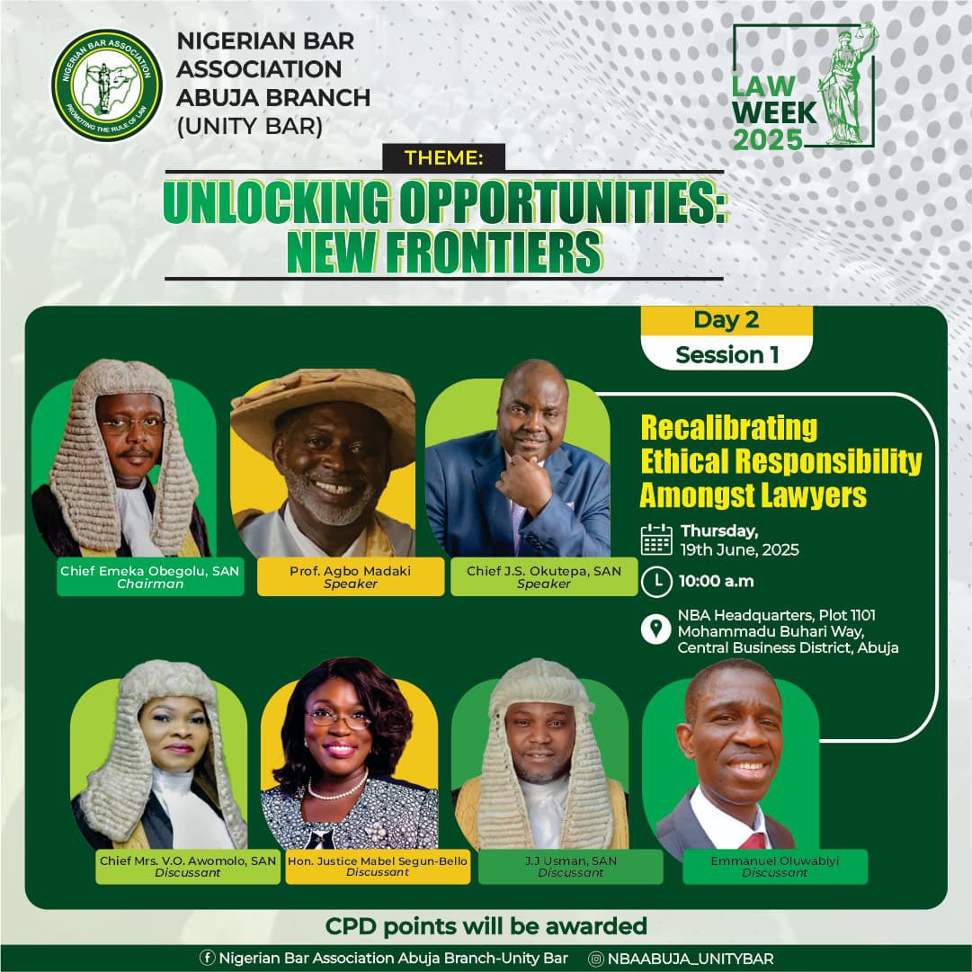 ObetaOluchy's tweet photo. Day 2 of the 2025 Law Week Abuja Branch (Unity Bar).
Theme: Unlocking opportunities;New Frontiers. https://t.co/uXESv1Rk8x