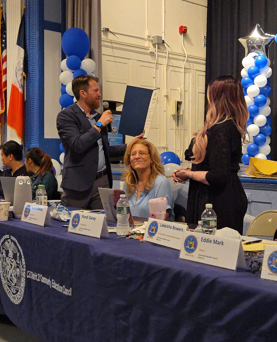 I want to extend my deepest thanks to everyone who came out to our  <a href="/cec_d21/">Community Education Council 21</a> meeting to say goodbye and mark the end of 14 years serving as a parent advocate. <a href="/NYCSchools/">NYC Public Schools</a> <a href="/DOEChancellor/">Chancellor Melissa Aviles-Ramos</a> <a href="/MarkTreyger718/">Mark Treyger 🍎</a> <a href="/D21_Community/">DOE District 21</a> <a href="/TheMrJayBrown/">ⒿⒶⓎ ⒷⓇⓄⓌⓃ jaybrown.bsky.social</a> <a href="/CUNYUA_District/">CUNY Urban Assembly High Schools</a>