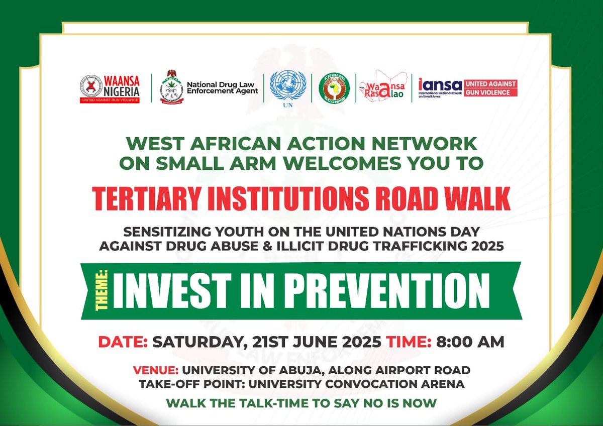 2days from now,<a href="/UNIDIR/">United Nations Institute for Disarmament Research</a> <a href="/UNODC/">UN Office on Drugs & Crime</a> <a href="/MastercardFdn/">Mastercard Foundation</a> <a href="/MTN180/">MTN Nigeria Support</a> <a href="/MTNNG/">MTN Nigeria</a> <a href="/TonyElumeluFDN/">The Tony Elumelu Foundation</a> <a href="/gatesfoundation/">Gates Foundation</a> <a href="/LayerZero_Fndn/">LayerZero Foundation</a> <a href="/ndlea_nigeria/">NDLEA NIGERIA</a> <a href="/ARISEtv/">ARISE NEWS</a> <a href="/MaritzaChanV/">Maritza Chan</a> <a href="/NTANewsNow/">NTANetwork</a> <a href="/korea/">..</a>,<a href="/voiceofnigeria/">Voice of Nigeria</a> <a href="/giz_gmbh/">GIZ</a> #Mexico #drugs <a href="/IANSAnetwork/">IANSA</a> <a href="/NgoziEzeilo/">Prof. Joy N. Ezeilo (SAN, OON)</a> <a href="/AminaJMohammed/">Amina J Mohammed</a>