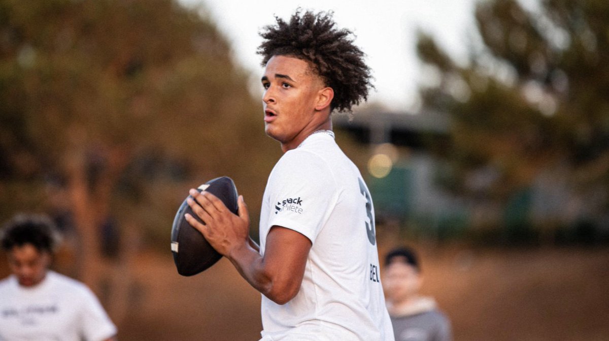 Tom Loy (@tomloy247) on Twitter photo Putting a bow on the 2025 Elite 11 Finals, as five-star <a href="/TexasLonghorns/">Texas Longhorns</a> quarterback commit Dia Bell is named Most Valuable Player.
Following the event, I spoke with <a href="/DiaBell3QB1/">Dia Bell 2026 QB</a> about this incredibly well-earned honor.
VIP Story / Video: 247sports.com/article/puttin…
<a href="/247Sports/">247Sports</a> Putting a bow on the 2025 Elite 11 Finals, as five-star <a href="/TexasLonghorns/">Texas Longhorns</a> quarterback commit Dia Bell is named Most Valuable Player.
Following the event, I spoke with <a href="/DiaBell3QB1/">Dia Bell 2026 QB</a> about this incredibly well-earned honor.
VIP Story / Video: 247sports.com/article/puttin…
<a href="/247Sports/">247Sports</a>