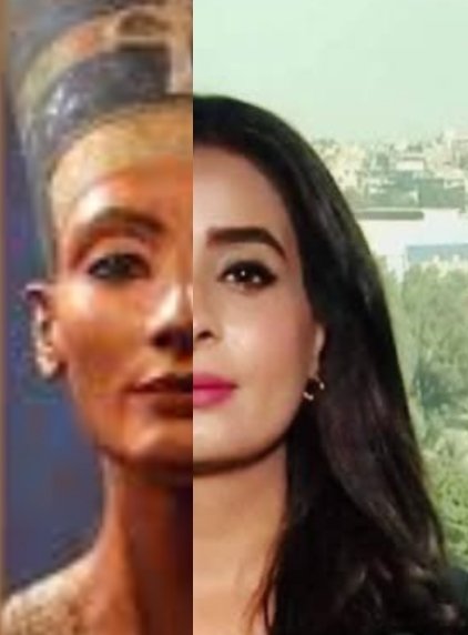 شكلها ويمكن طريقة بصمة نفرتيتي