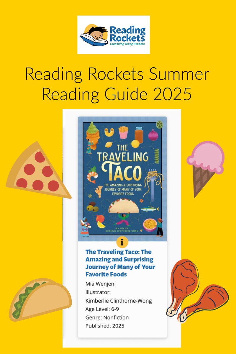 pragmaticmom's tweet photo. The Traveling Taco on Reading Rockets' Summer Reading Guide 2025! https://t.co/qlIECSGDGz via @pragmaticmom @redcometpress #ReadYourWorld #picturebook #summerreadingguide @ReadingRockets https://t.co/X4tO3FwNgw