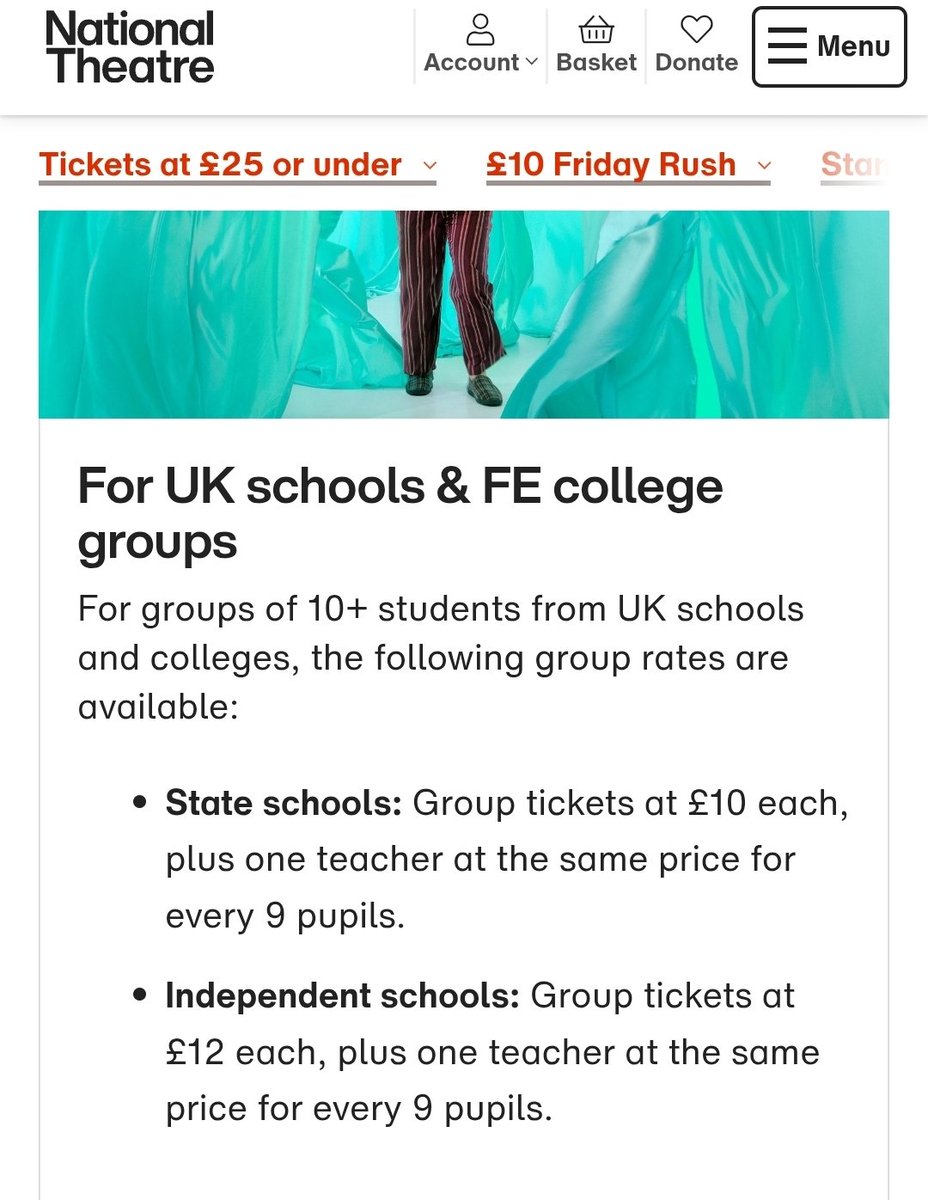 IrritableChris's tweet image. I challenge anyone to justify this from @NationalTheatre.    

This is the sort of divisive and class war discrimination that our government has now given rise to.

The National Theatre is charging different prices for the same show, depending on where your child goes to school.…