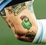 On a pris un but d’un mec qui a un tatouage Among us mddddrrrr
