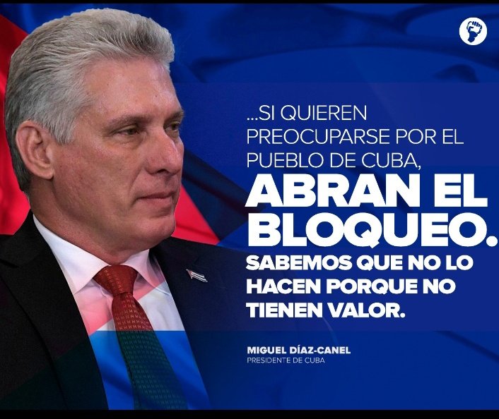 ¿Les preocupa el pueblo de Cuba? Es muy sencillo, tumben el bloqueo!!!
#YoSigoAMiPresidente 
#TumbaElBloqueo
<a href="/CENASACuba/">Centro Nacional de Sanidad Animal (CENASA)</a> 
<a href="/CristbalArredo3/">Cristóbal A. Arredondo Alfonso</a> 
<a href="/CapdevilaLeal/">Yolanda Capdevila Leal</a> 
<a href="/Roymihcuervo/">Roymi Hernández Cuervo</a>