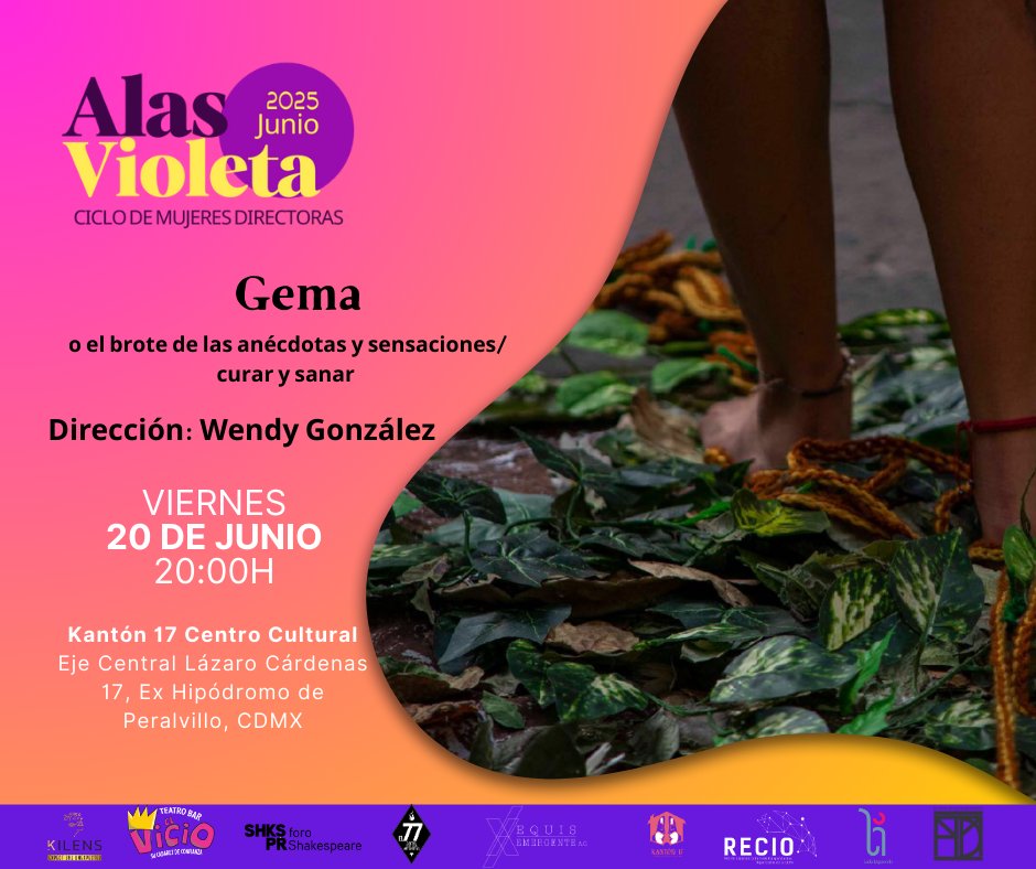 Mañana tenemos función de GEMA como parte de Alas Violeta. Tengo 5 pases dobles, quien dice yo?
#teatrocdmx #cdmx #viernes #sanacion