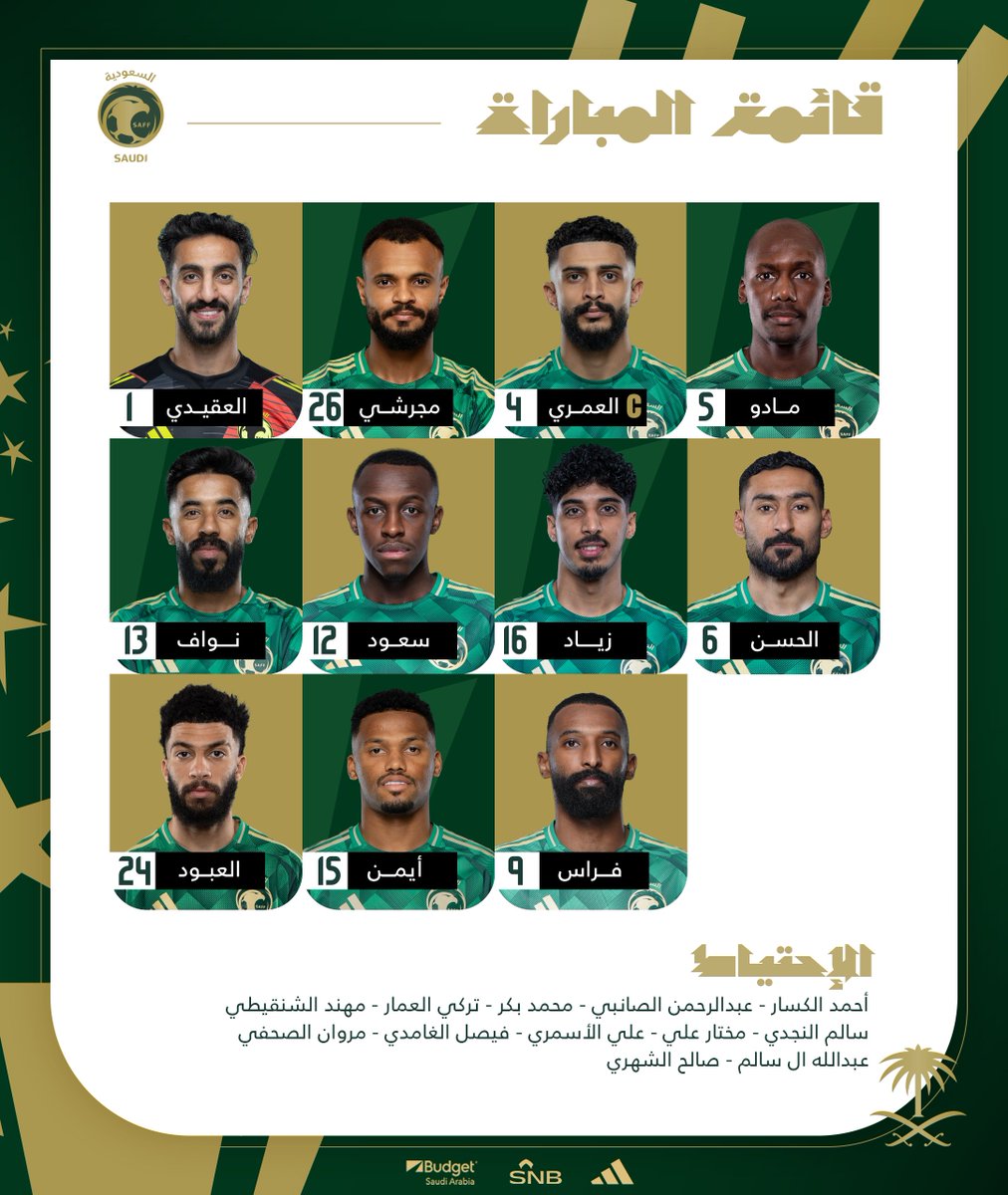 خيارات مدربنا " <a href="/Herve_Renard_HR/">Hervé Renard</a> " لمواجهة منتخب أمريكا 📝⬇️. 
#السعودية_أمريكا