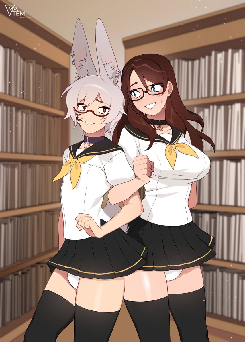 Taiyo Akari! (@haiyotaiyo) on Twitter photo Sneaking around and showing off in the stacks with <a href="/littleiiri/">iiri 🏳️⚧️</a>
🎨: <a href="/matemi_art/">matemi🍑 @animatsuri'25</a> Sneaking around and showing off in the stacks with <a href="/littleiiri/">iiri 🏳️⚧️</a>
🎨: <a href="/matemi_art/">matemi🍑 @animatsuri'25</a>