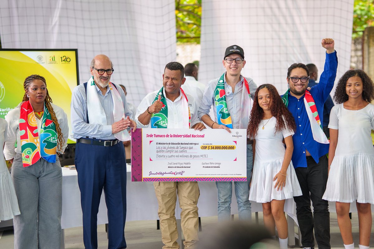 ¡La sede Tumaco de la <a href="/UNALOficial/">Universidad Nacional de Colombia</a> también es una realidad!

Hoy, con la entrega de $34 mil millones de <a href="/Mineducacion/">MinEducación</a>, consolidamos una inversión conjunta superior a los $88 mil millones que nos permite recuperar este proyecto y generar más oportunidades de #NariñoSuperior para