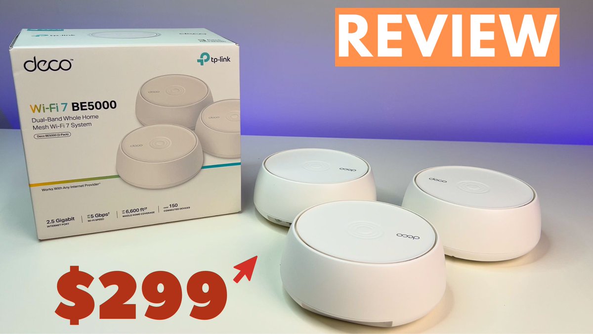 DealUnboxing's tweet photo. Wi-Fi 7 Mesh Review | TPLINK DECO BE5000 Whole Home Mesh

https://t.co/ADp7tFaCJS

@TPLINK @TPLINKUS https://t.co/vzG7Ha9wfH