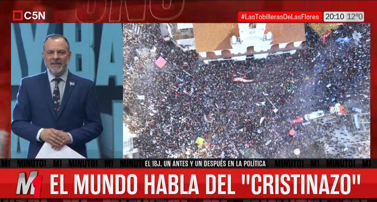 LA NOCHE | 📊📉
#M1 @c5n 3.0
#LaVes <a href="/todonoticias/">TN - Todo Noticias</a> 2.4
#H20 <a href="/A24COM/">A24.com</a> 2.0
#MasNacion <a href="/lanacionmas/">La Nación Más</a> 1.4
#CronicaCentral <a href="/CronicaTV/">Crónica</a> 0.9
#LaNoche <a href="/canal26noticias/">CANAL 26</a> 0.7