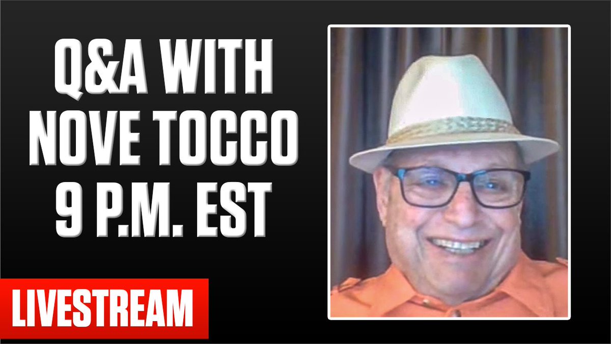 Livestream tonight on YouTube at 9 p.m. EST with Nove Tocco!

LINK: youtube.com/live/4TUD8zQG3…
