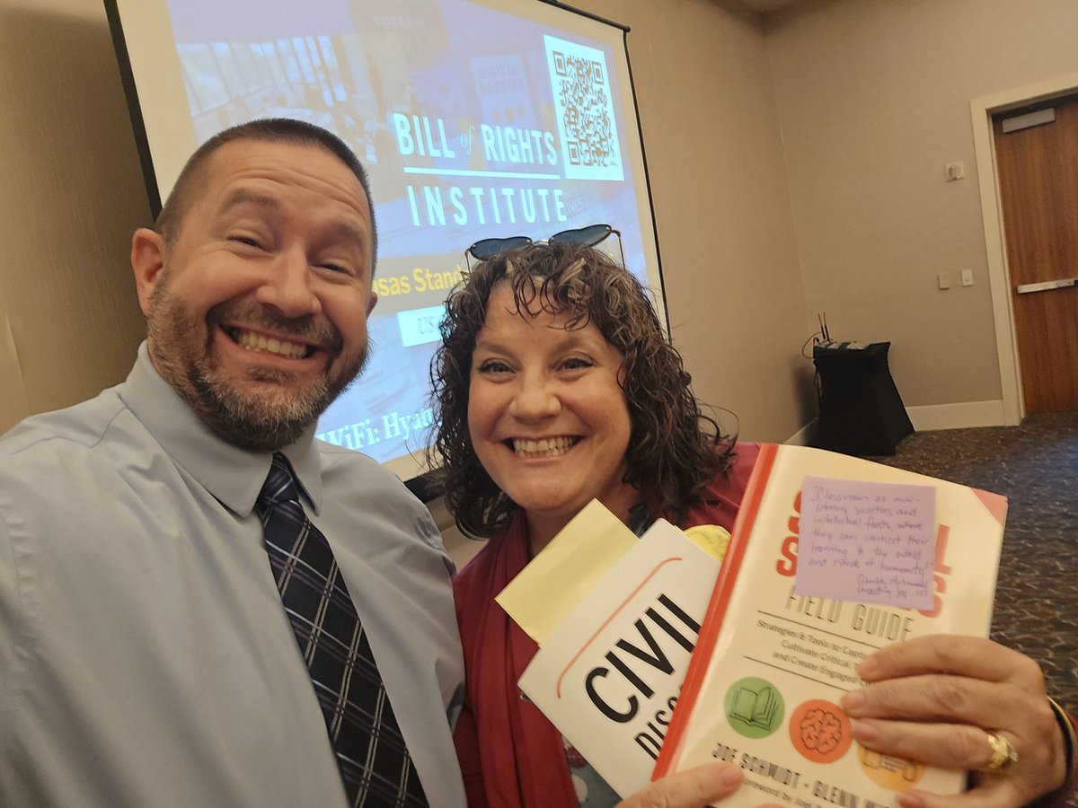 Joe Schmidt (@madisonteacher) on Twitter photo This might be the first (and so far only) copy of #socialstudies #FIELDguide signed by both myself and <a href="/glennw98/">Glenn Wiebe 🇺🇦</a>
Throw in a heavily annotated copy of Civil Discourse for me to sign, and she might be Super Fan #1!
#socialstudies365 This might be the first (and so far only) copy of #socialstudies #FIELDguide signed by both myself and <a href="/glennw98/">Glenn Wiebe 🇺🇦</a>
Throw in a heavily annotated copy of Civil Discourse for me to sign, and she might be Super Fan #1!
#socialstudies365