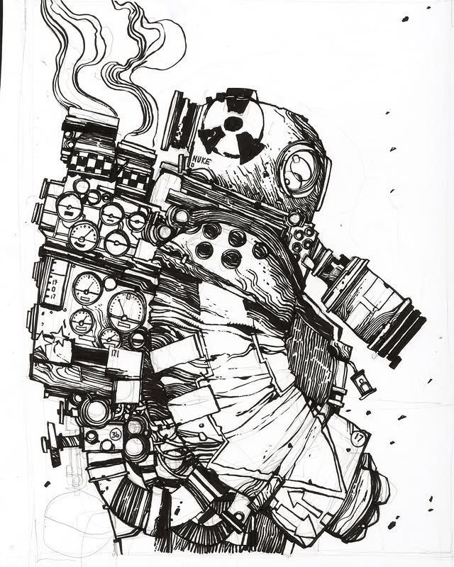 #PenBrush #art by #StefanoCardoselli #cyberpunk #scifi #penbrush