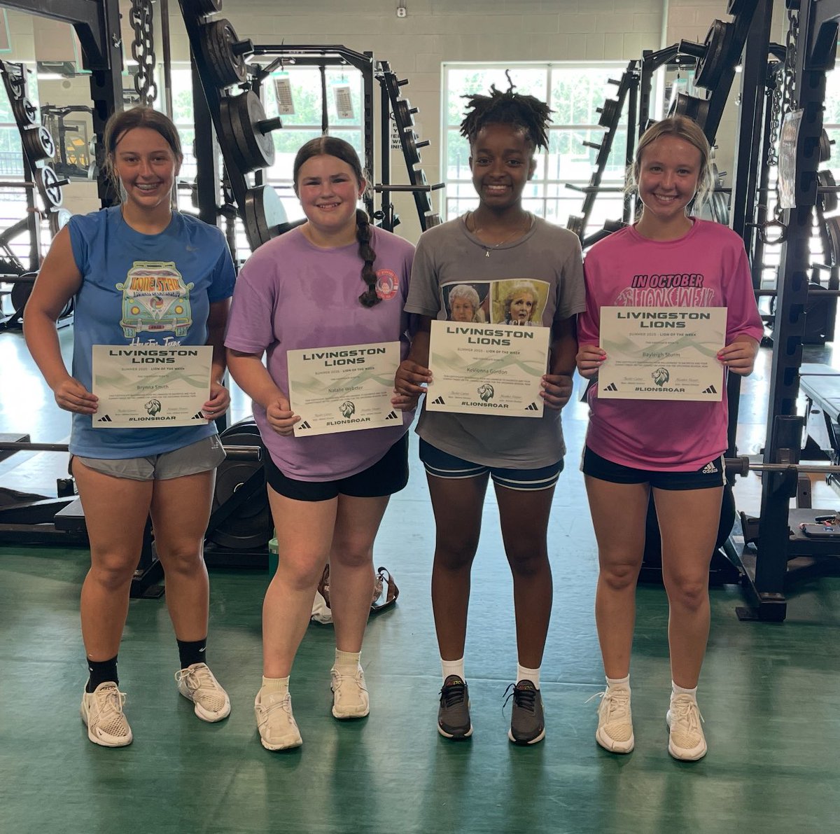 Congrats to our Week 3 Lady Lions of the week Brynna Smith, Natalie Webster, KeVionna Gordon, and Bayleigh Sturm!

#LionsRoar
🦁