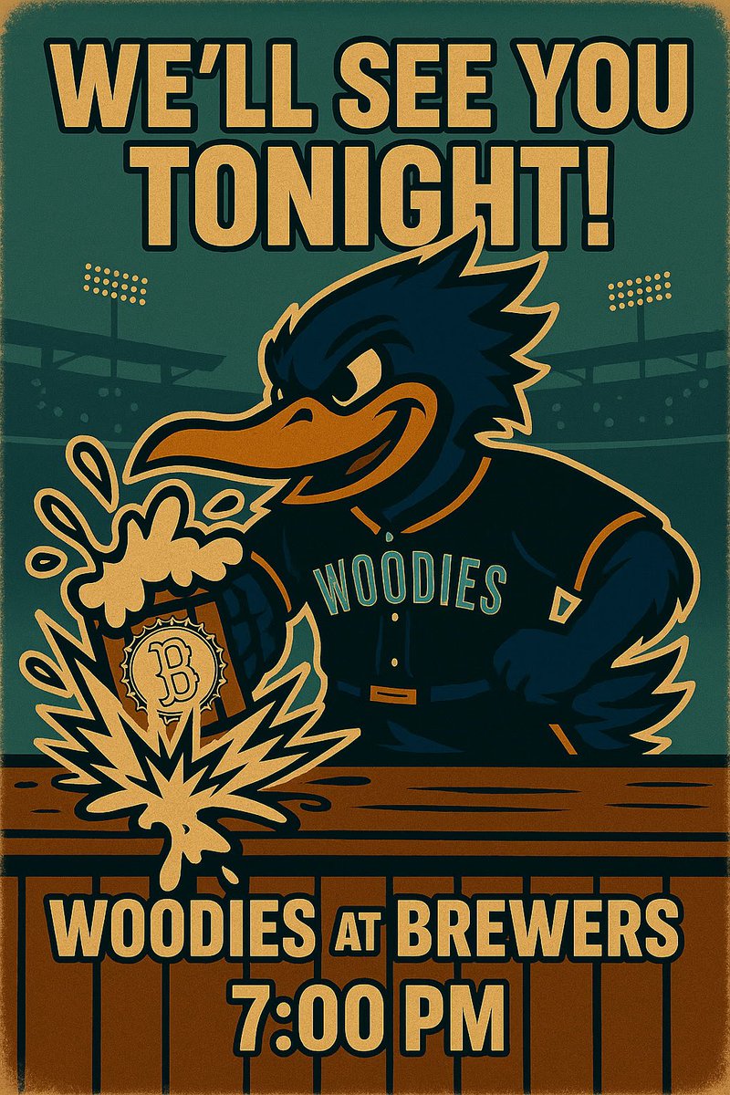 GAMEDAY! Woodies take on <a href="/sfbrewcrew/">Sioux Falls Brewers</a> at Augie. First pitch 7:00 #FearTheFeather