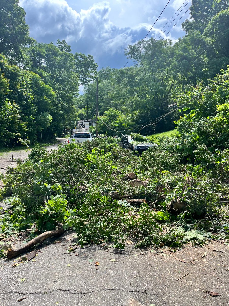 A glimpse of some of the damage our crews are addressing around Greater Cincinnati. Stay away from power lines that have fallen or are sagging. Report them to Duke Energy by calling 800.228.8485 or by contacting your local emergency services department.
