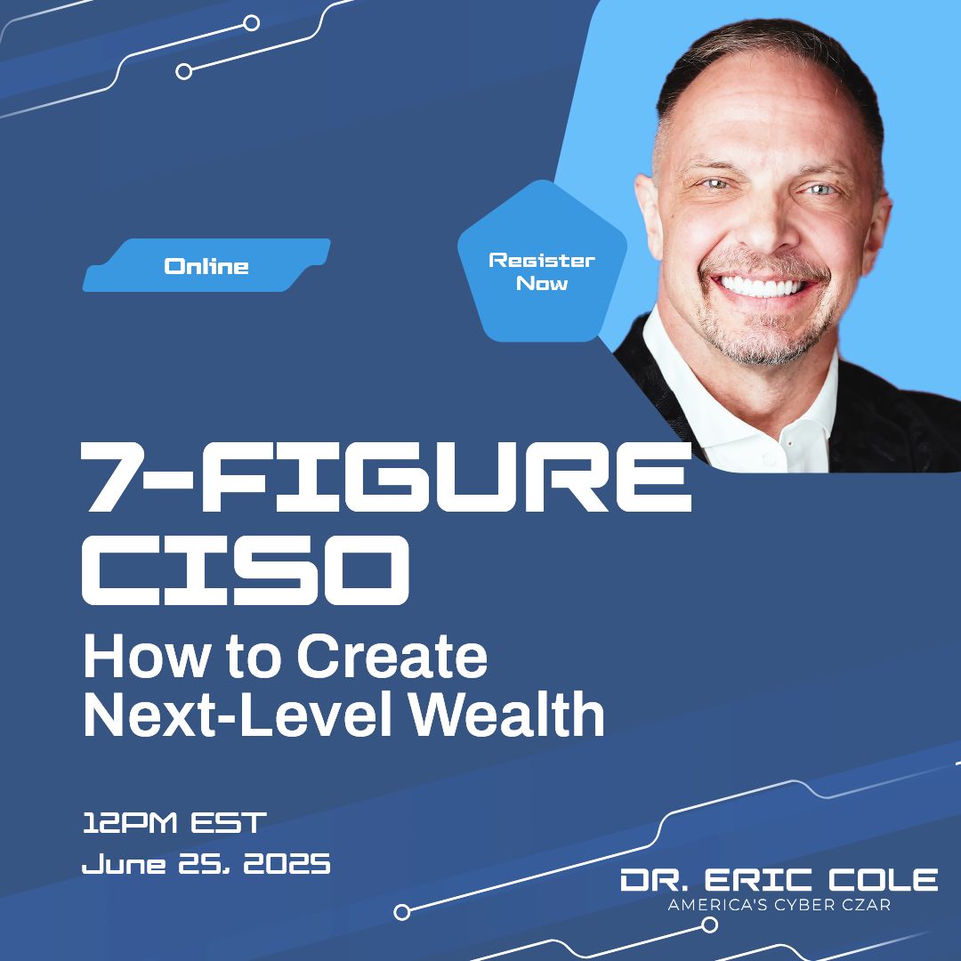 SecureAnchor's tweet photo. Cybersecurity isn’t just tech—it’s strategy. 

On June 25 at 12PM EST, join Dr. Eric Cole to learn how to think like a business-minded CISO—and earn like one too. 

📍Register for free today. 
https://t.co/1seuaFfHwM https://t.co/x9bY5HyqcG
