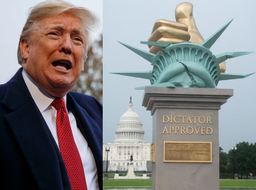 BREAKING: The White House has a full-blown freakout after activist artists erect a hilarious statue on the National Mall mocking Donald Trump's pathetic failure of a birthday parade.

This one really struck a nerve...

"If these Democrat activists were living in a dictatorship,