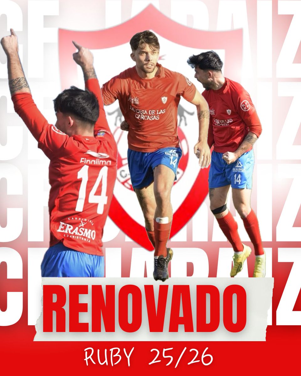 𝗖.𝗙. 𝗝𝗔𝗥𝗔Í𝗭 𝟮𝟱/𝟮𝟲.
𝗥𝘂𝗯é𝗻 𝗔𝘁𝘂𝘀𝗲 𝗥𝗮𝗹𝗲𝗿𝗼.
"𝗥𝗨𝗕𝗬"
𝗥𝗘𝗡𝗢𝗩𝗔𝗗𝗢.
Se confirmaron las malas noticias y una segunda RM confirmó que la lesión en Llerena, era rotura de LC.
Termina de salir de quirófano con todo solucionado y RENOVADO 
Un día menos Ruby!!