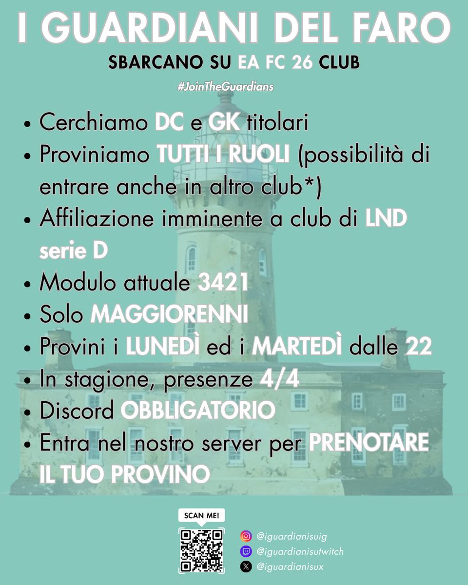 Link del server discord:

👉🏼 tinyurl.com/guardianidelfa…

<a href="/PROCLUBGAZZETTA/">Gazzetta Del Proclub 2.0.</a> <a href="/ProClubsRTweets/">ProClubsRTweets</a> <a href="/RTproclub/">𝚁𝚃𝚙𝚛𝚘𝚌𝚕𝚞𝚋</a>
@ItaliaProclub <a href="/NewsProclub/">News Proclub</a>
<a href="/pctransfermarkt/">🇮🇹 PRO CLUBS TRANSFERMARKT🔍</a> <a href="/HouseOfProClub/">H𝕠𝕦𝕤𝕖 𝕆𝕗 P𝕣𝕠C𝕝𝕦𝕓</a>
<a href="/Tutto_ProClub/">Tutto ProClub</a> <a href="/OfficialVPGShow/">VPG Show</a>
<a href="/QuiVPL/">#QuiVPL</a> <a href="/Mercato_FVPA/">Calciomercato Fvpa</a> <a href="/FVPA_net/">FVPA.net 🇮🇹</a>
<a href="/VPLItaly/">VPL Italy 🇮🇹</a> <a href="/VPGItaly/">VPG Italy 🇮🇹</a> <a href="/LNDEsport1/">LND Esport</a>