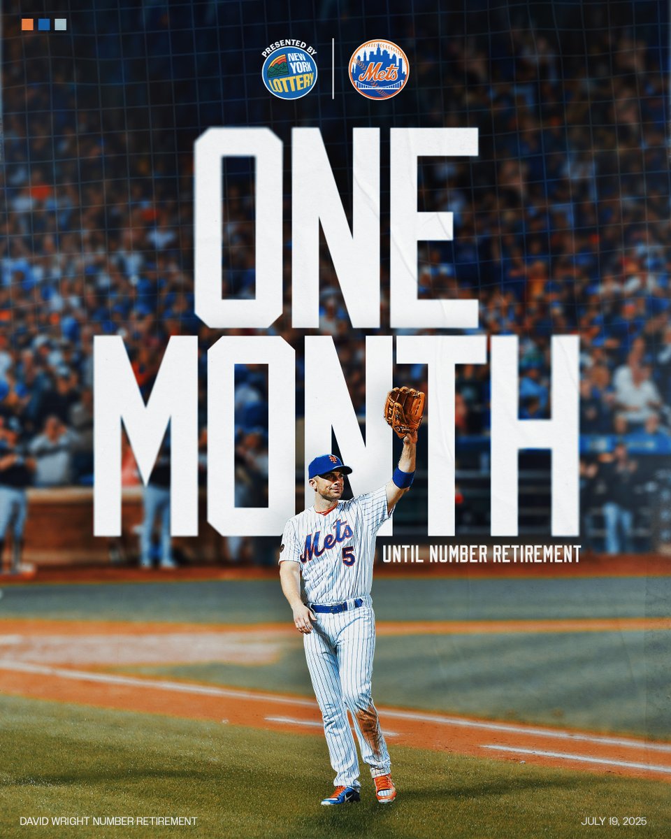 New York Mets (@mets) on Twitter photo It's officially ONE MONTH until David Wright's Number Retirement and Mets Hall of Fame Induction! 5๏ธโฃ
<a href="/newyorklottery/">New York Lottery</a> | #LGM It's officially ONE MONTH until David Wright's Number Retirement and Mets Hall of Fame Induction! 5๏ธโฃ
<a href="/newyorklottery/">New York Lottery</a> | #LGM