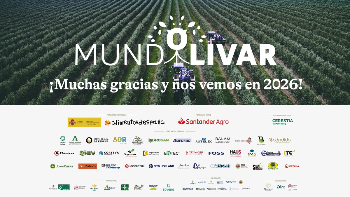 ¡¡¡GRACIAS!!! NOS VEMOS EN MUNDOLIVAR 2026