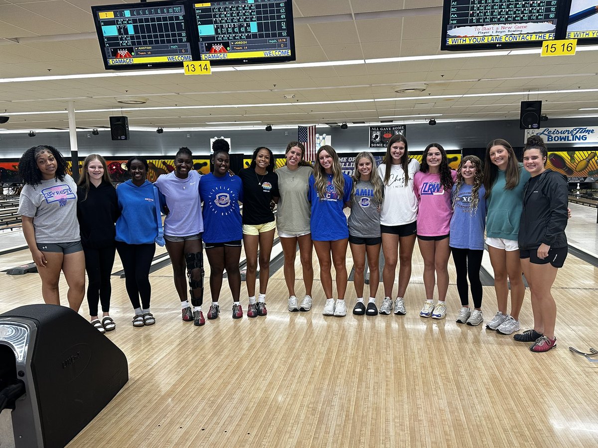 Special thanks to Leisure Time Bowling for hosting us today. Lady Raiders will conclude their June season at team camp tomorrow at home.