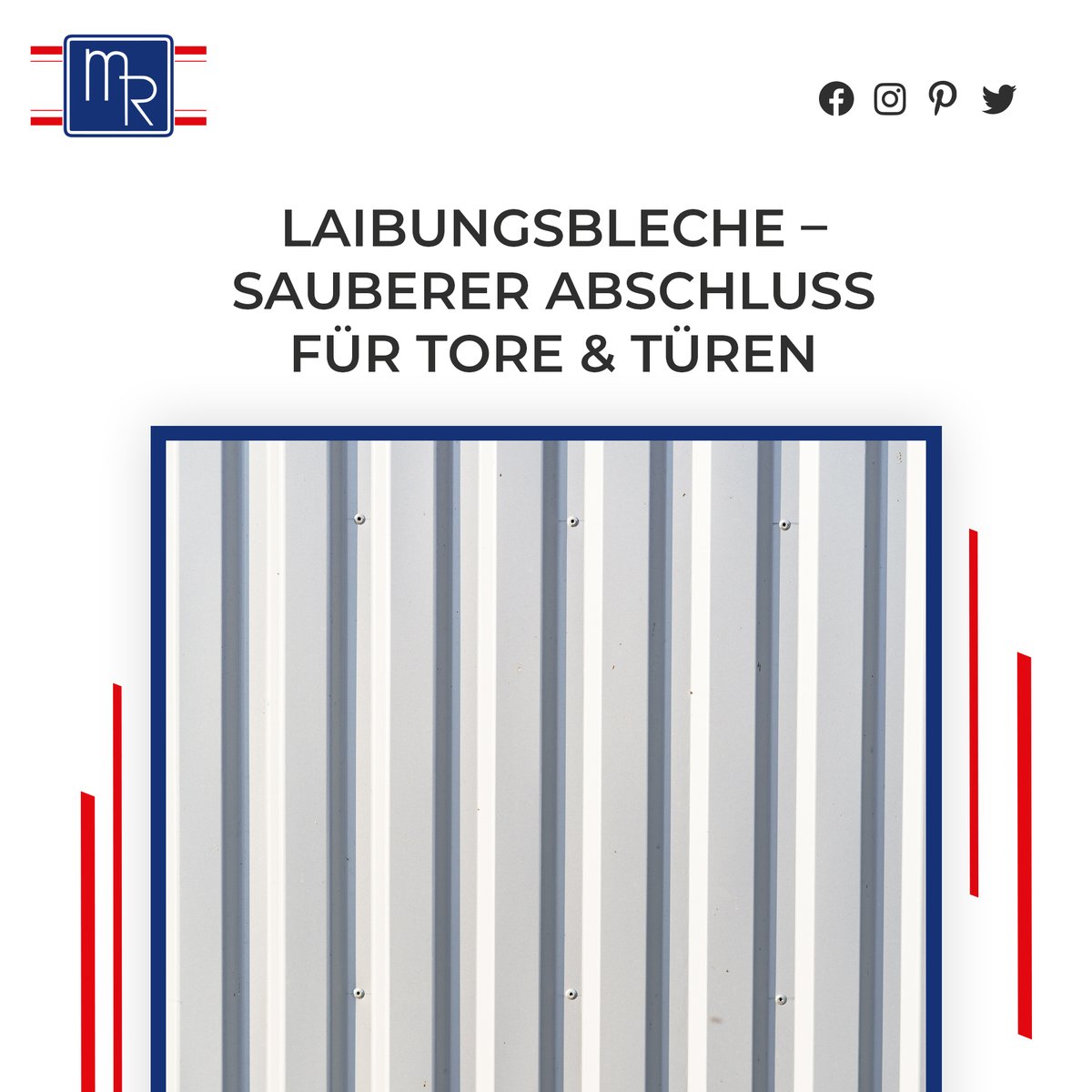 Laibungsbleche – Sauberer Abschluss für Tore &amp; Türen
instagram.com/m.r_montageser…