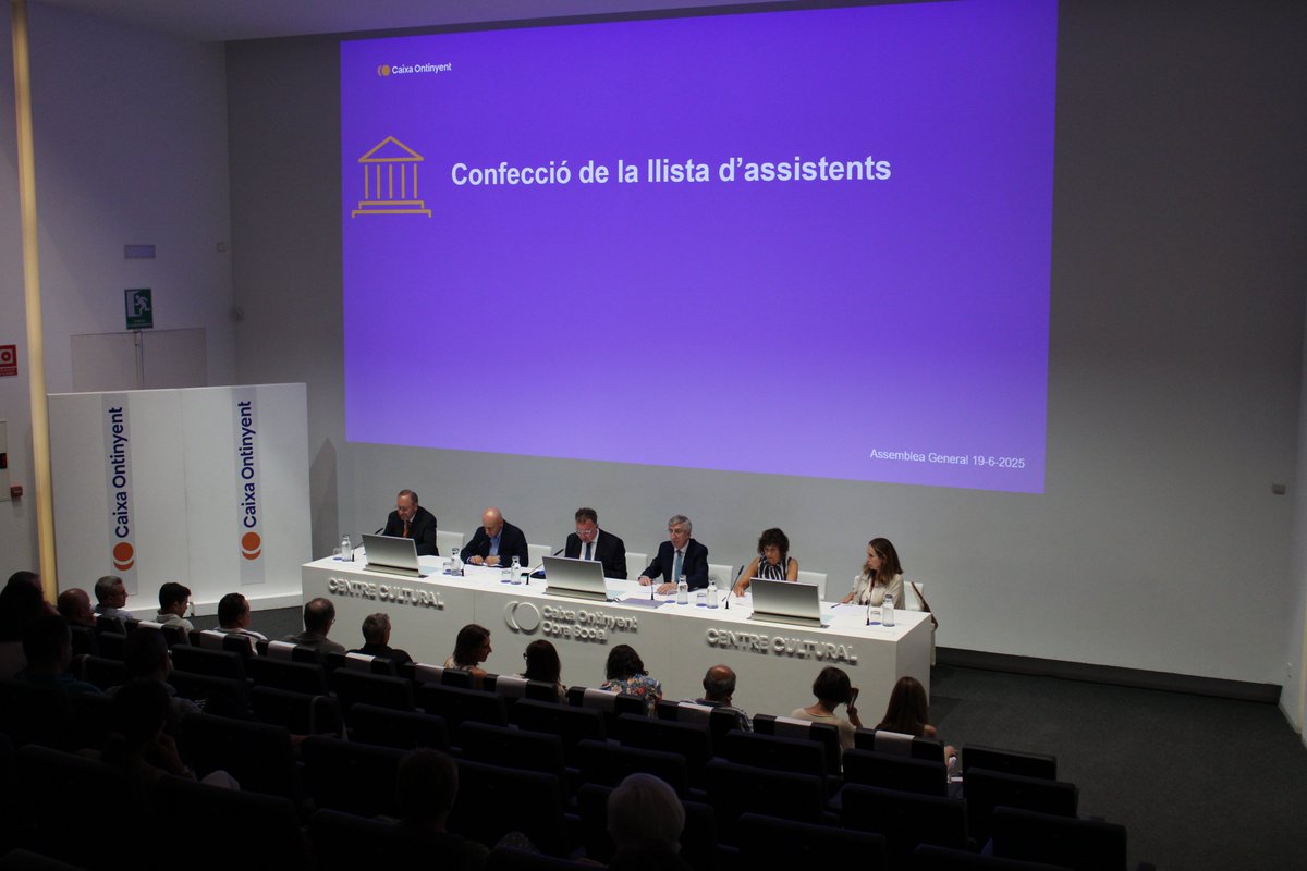Caixa Ontinyent (@caixa_ontinyent) on Twitter photo L'Assemblea General de <a href="/caixa_ontinyent/">Caixa Ontinyent</a> aprova els comptes de 2024. Manté com a eixos principals del seu pla estratègic expansió, tecnologia, solvència i personal. Ratifica el nomenament de José Francisco Sanfelix com a pròxim Director General. bit.ly/3TCBoOV L'Assemblea General de <a href="/caixa_ontinyent/">Caixa Ontinyent</a> aprova els comptes de 2024. Manté com a eixos principals del seu pla estratègic expansió, tecnologia, solvència i personal. Ratifica el nomenament de José Francisco Sanfelix com a pròxim Director General. bit.ly/3TCBoOV