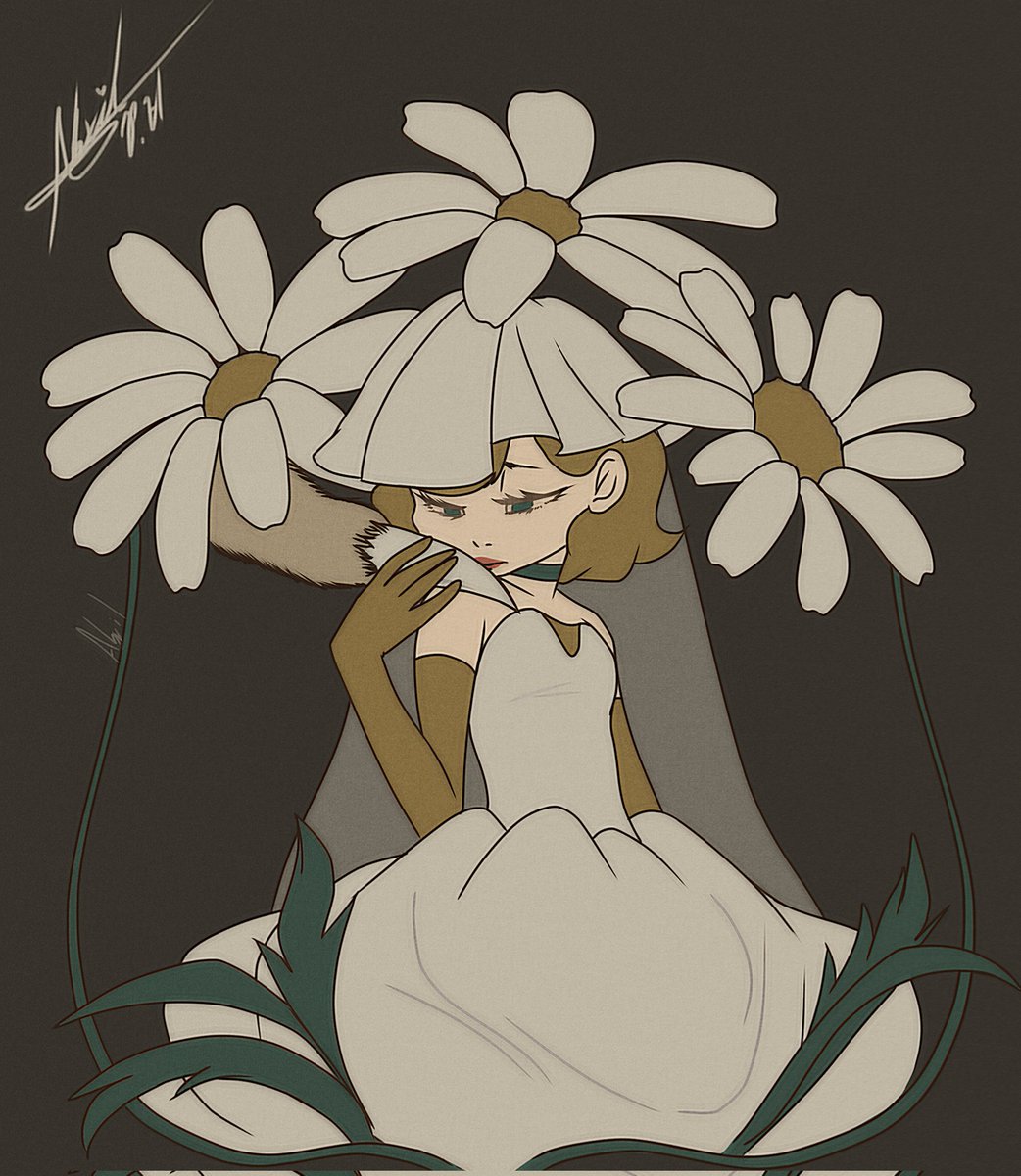 Dibujo inspirado en unos de los personajes de <a href="/tasoyamaro/">たそやマロ</a> ✨🤍🐇
#dibujotradicional #indie_anime #自己紹介に無言で４作品どうぞ #dibujodigital #margaritas