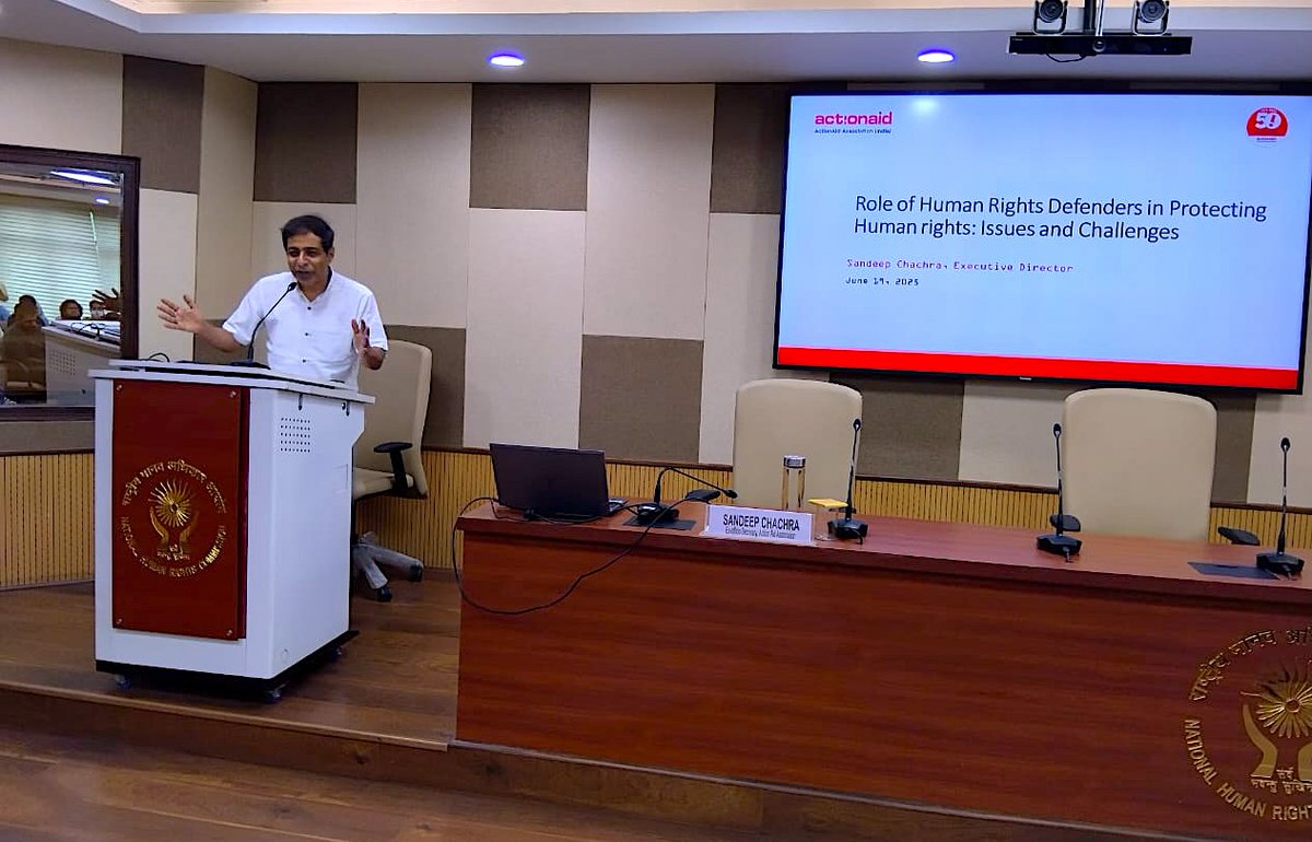 Sandeep Chachra (@sndeep) on Twitter photo At the National Human Rights Commission of India with <a href="/India_NHRC/">NHRC India</a> Interns discussing the Role of "Human Rights and Justice Defenders" in social progress and democratisation
June 19th, 2025 At the National Human Rights Commission of India with <a href="/India_NHRC/">NHRC India</a> Interns discussing the Role of "Human Rights and Justice Defenders" in social progress and democratisation
June 19th, 2025