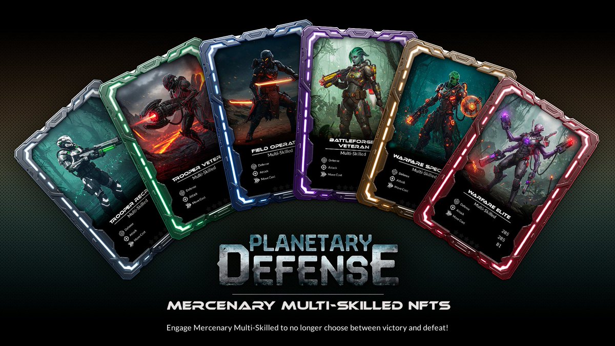 Planetary_Def's tweet image. WEBSITE UPDATE
🚀 READY TO DEFEND THE GALAXY?

🔥 WHAT'S NEW
Your Stats on the Planetary Defense website are now improved thanks to the attributes of your new Planetary Defense Mercenary NFTs!
Get ready for boosted performance in missions!

⚠️ IMPORTANT NOTE
The visual display of…