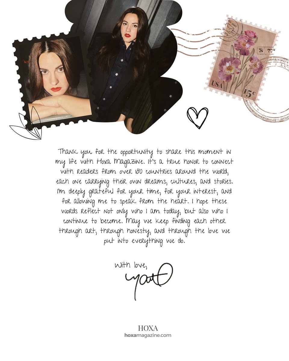 Hoxa Magazine (@hoxaofficial) on Twitter photo You’ve got a note from Maite 💬
With sensitivity and affection, <a href="/maiteperroni/">Maite Perroni B.</a> has written a beautiful message dedicated to all readers! #MaiteForHoxa You’ve got a note from Maite 💬
With sensitivity and affection, <a href="/maiteperroni/">Maite Perroni B.</a> has written a beautiful message dedicated to all readers! #MaiteForHoxa