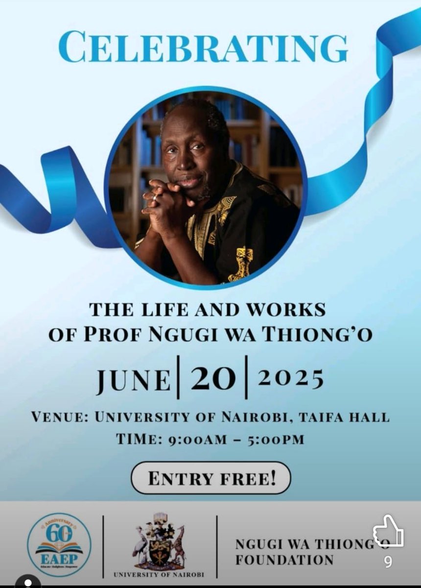 Social Justice Travelling Theatre (@peopletheatre1) on Twitter photo As the artistic Children of comrade Ngugi wa Thiong'o <a href="/NgugiWaThiongo_/">Ngugi wa Thiong'o</a> we vow to carry the peoples Theatre of resistance forward.
Tomorrow we Will be performing at <a href="/uonbi/">University of Nairobi</a> as we celebrate the life and works of Prof Ngugi wa Thiong'o. #TheatreOfTheOppressed As the artistic Children of comrade Ngugi wa Thiong'o <a href="/NgugiWaThiongo_/">Ngugi wa Thiong'o</a> we vow to carry the peoples Theatre of resistance forward.
Tomorrow we Will be performing at <a href="/uonbi/">University of Nairobi</a> as we celebrate the life and works of Prof Ngugi wa Thiong'o. #TheatreOfTheOppressed