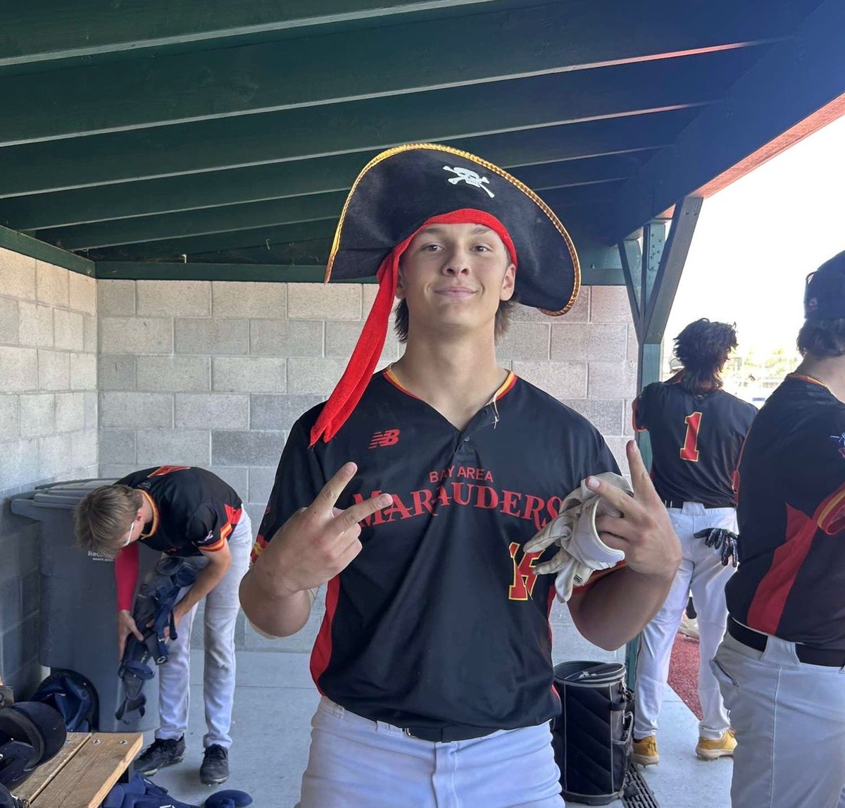 🏴‍☠️⚓️🚢 <a href="/Brady_hernand/">Brady Hernandez</a> of the 🦜Bay Area Marauders launches a 2️⃣ run 💣at <a href="/Leghorns19u/">Petaluma leghorns 19u</a> on Tuesday!
☠️Marauders have their Home Opener vs Marysville Giants at Saint Mary’s College 🦜⚔️🏴‍☠️
🗓️Fri June 20th
⏰4:30pm
<a href="/SMC_Baseball/">Saint Mary's Baseball</a> <a href="/csmbaseball/">College of San Mateo Baseball</a> <a href="/BACLBaseball/">Bay Area Collegiate League</a> <a href="/CAGEYkings/">Kyle Wayne Gross</a>