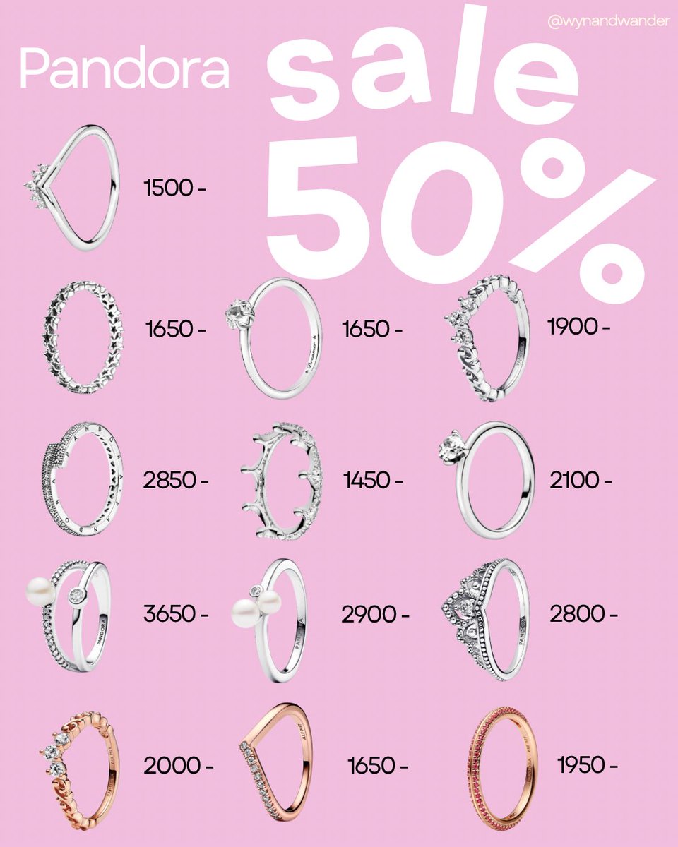 wynandwander's tweet image. Pre-order Pandora Sale Up to 50%💍

ราคานี้รวมส่งในไทยแล้วค่า🤍
ไซร์มีจำกัดรีบสั่งกันน้า 
ราคานี้เว็บไม่ให้กล่อง รับกล่องเพิ่ม 60บาทค่า🎁

•เว็บใช้เวลาจัดส่ง 7-10วัน
•หลังคลังปิดรอบใช้เวลา 7-14วัน จันส่งในไทย

#พรีเมกา #พรีออเดอร์เมกา #pandorath #pandorathailand