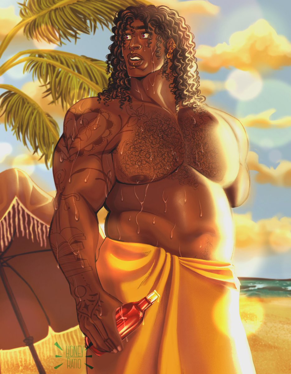 honeyratio's tweet image. summertime sam for #juneteenth☀️🌴 #oc