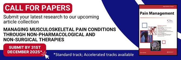 ForceNET is hosting a special issue with Pain Management. If you are planning to submit, send me your authors' names and the title, and I'll notify the acquisitions editor.