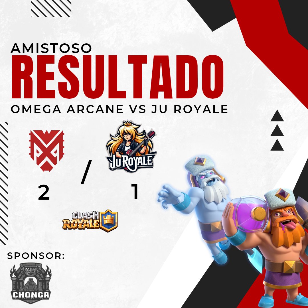 Arcane Omega (@omegamge) on Twitter photo 🚨 RESULTADO 🚨
En un partido amistoso muy frenético vencimos 2-1 a <a href="/TeamJuRoyale/">Team Ju Royale</a> , agradecemos al rival por el partido y GGs a nuestros chicos 💪♥️
#ClashRoyale #CR #eSports 🚨 RESULTADO 🚨
En un partido amistoso muy frenético vencimos 2-1 a <a href="/TeamJuRoyale/">Team Ju Royale</a> , agradecemos al rival por el partido y GGs a nuestros chicos 💪♥️
#ClashRoyale #CR #eSports