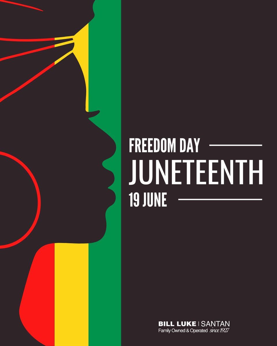 BillLukeSantan's tweet photo. Celebrating liberty, perseverance, and the journey towards equality and justice. Happy Juneteenth! It's a time to honor those who fought oppression and reflect on progress and the work still needed for true equality. Let's embrace this day as a reminder of freedom and unity. 🖤✊🏾 https://t.co/KLMH8AfJWk