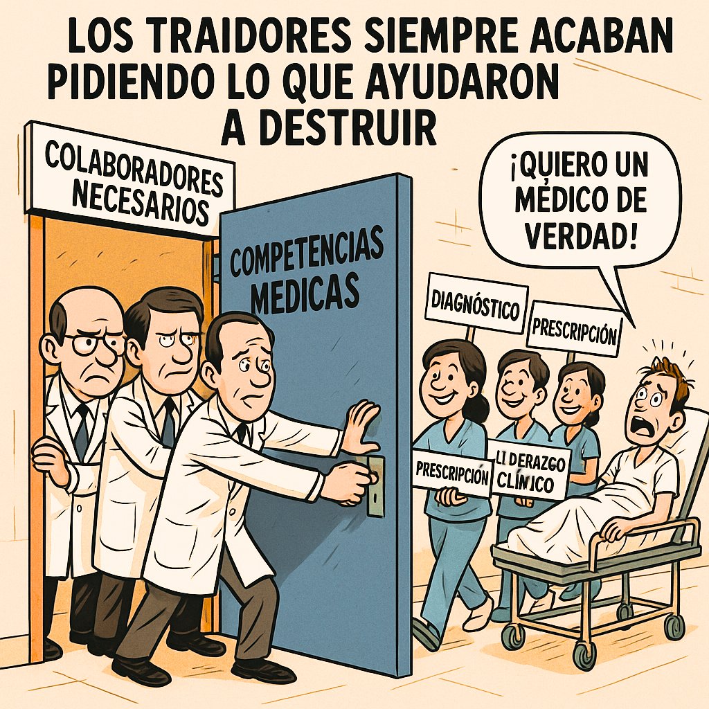 Sanidad "Todo a Cien" (@sanidadtodoa100) on Twitter photo No olvidemos a compañeros q, con su acción, colaboran con la pérdida de competencias. Todos deberán someterse a las consecuencias de sus decisiones. Si contribuyen a desdibujar la profesión, q no exijan luego la excelencia q ayudaron a debilitar <a href="/Monica_Garcia_G/">Mónica García</a> <a href="/javierpadillab/">Javier Padilla</a> No olvidemos a compañeros q, con su acción, colaboran con la pérdida de competencias. Todos deberán someterse a las consecuencias de sus decisiones. Si contribuyen a desdibujar la profesión, q no exijan luego la excelencia q ayudaron a debilitar <a href="/Monica_Garcia_G/">Mónica García</a> <a href="/javierpadillab/">Javier Padilla</a>