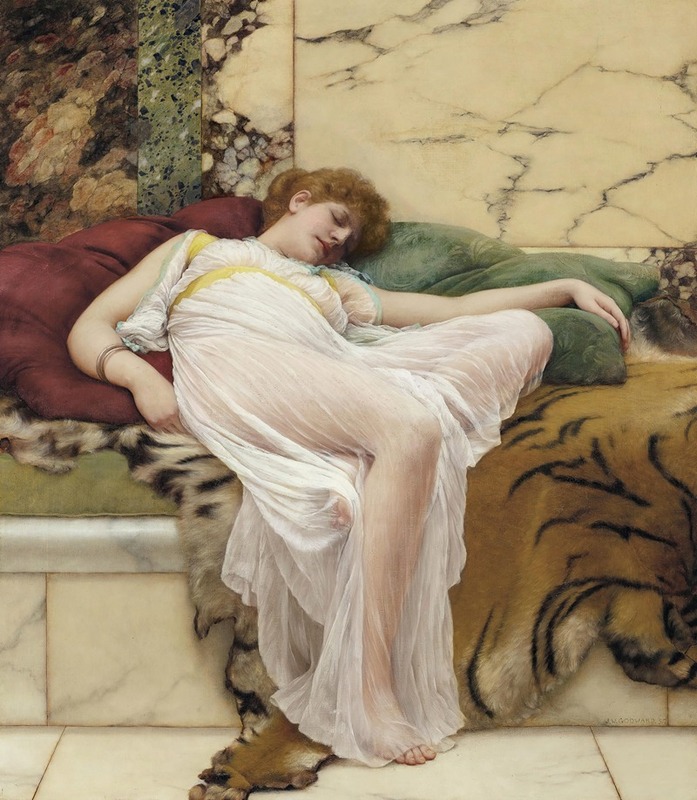 "Gece içinden çıkılmaz görünen sorunlar, sabah uykunun sessiz mesaisiyle çözüme kavuşabilir.." diyor Steinbeck.

🎨 A Siesta, John William Godward (1895)

İyi geceler..