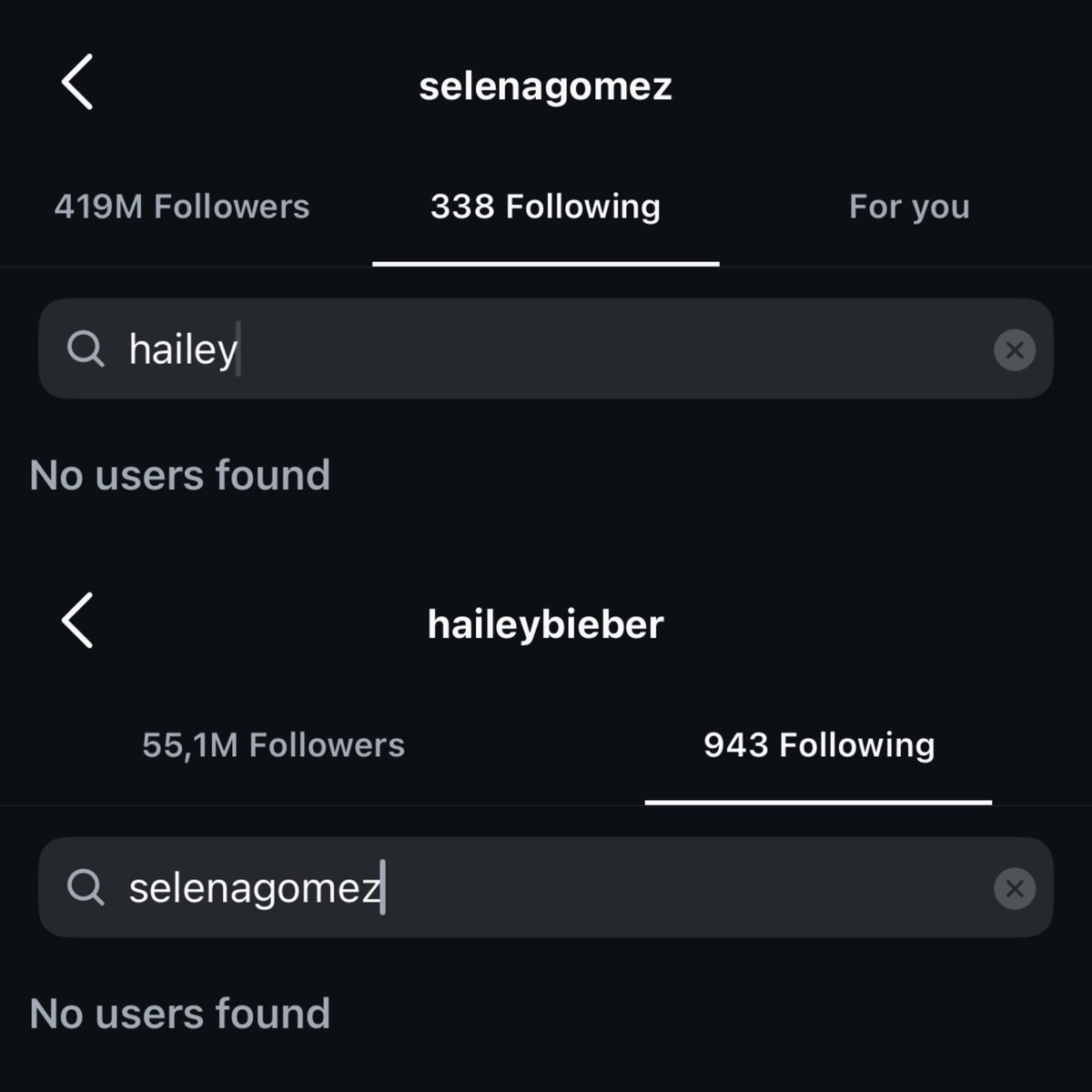 PopFactions's tweet image. Selena Gomez breaks her mutual with Hailey Bieber after Hailey was allegedly constant nagging in Gomez’s DMs.