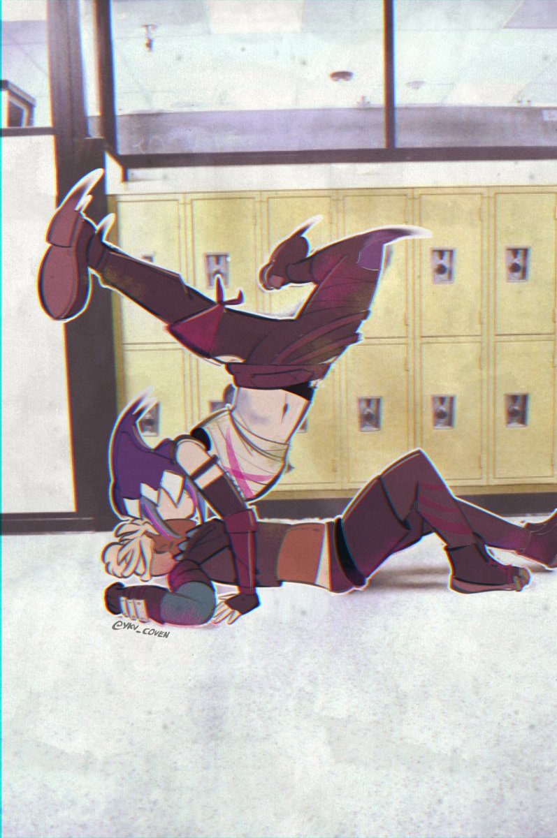 ykv_coven's tweet image. Silly kiss #arcane #TimeBomb #ekkojinx