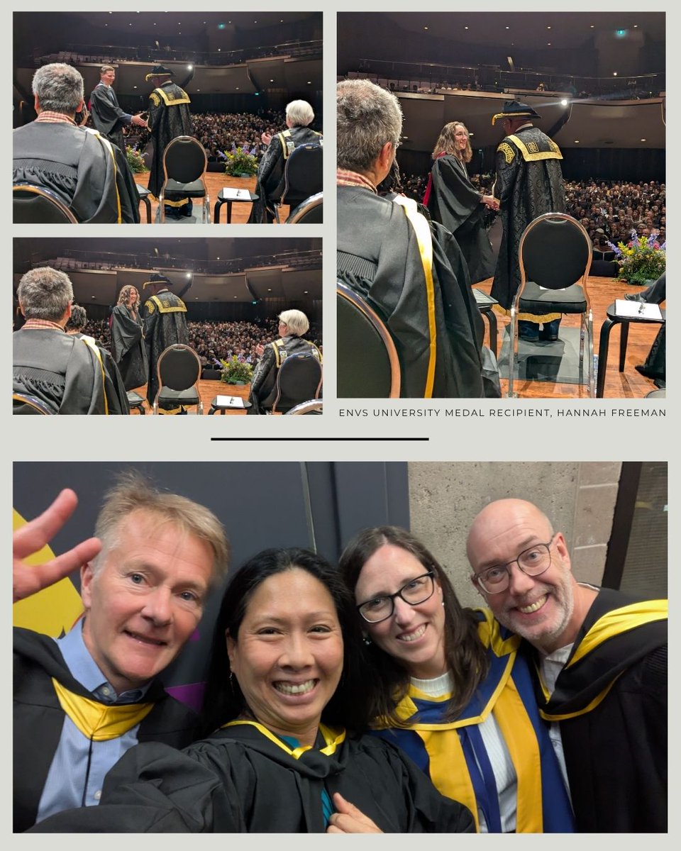 Congratulations to all our 2025 graduates!

A special shout out to University Medal recipients, Hannah Freeman (ENVS) and Wednesday Gillespie (ERTH).

Hats off to you and all you've achieved. Here's to your next adventure!