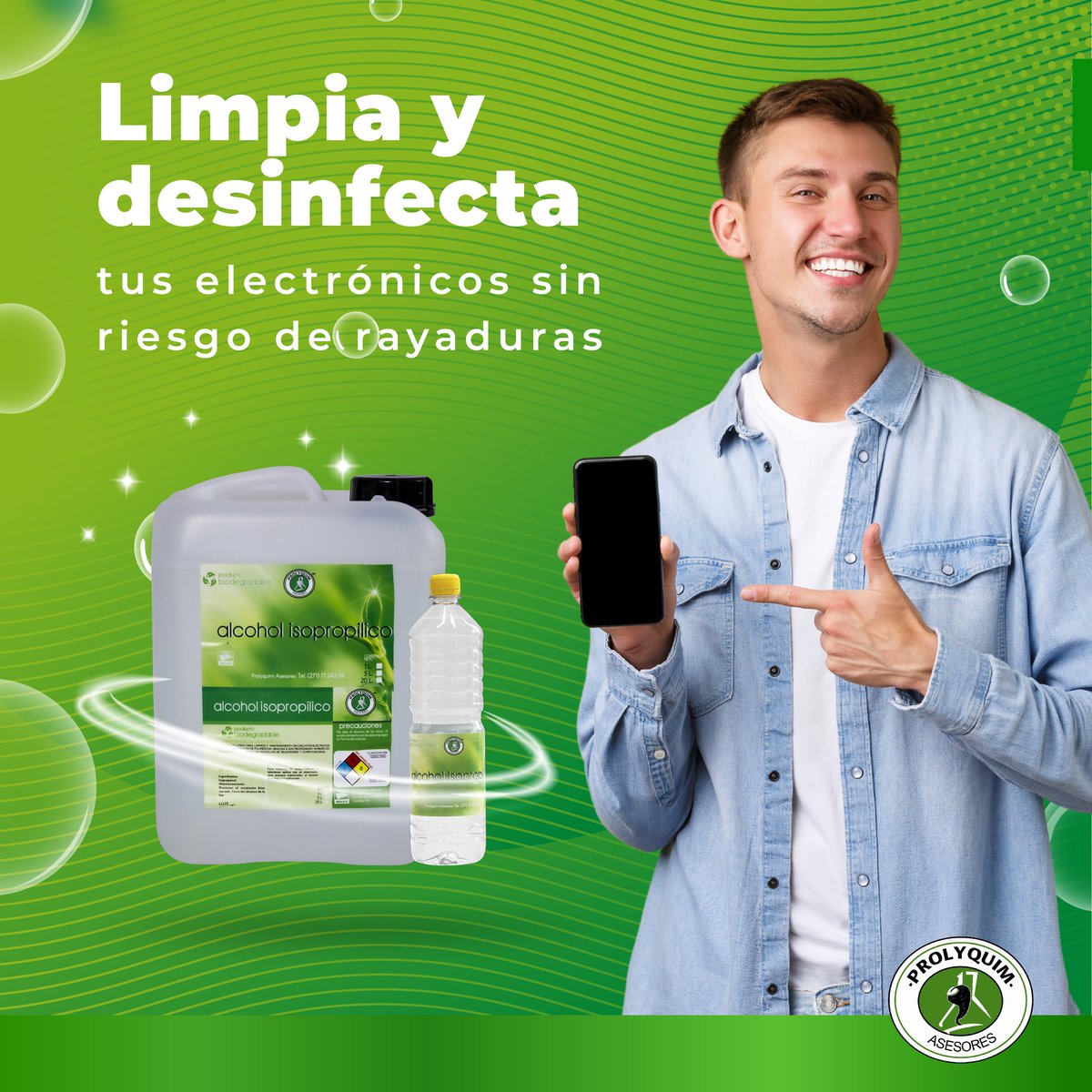 PROLYQUIM's tweet photo. 🧴 Alcohol isopropílico al 70%
El alcohol isopropílico de Prolyquim es ideal para equipos electrónicos, óptica, metal y más.
✅ Evaporación rápida
✅ Uso profesional e industrial
#Prolyquim #SolucionesQueFuncionan #IsopropílicoPro https://t.co/PoAbKHHx4o