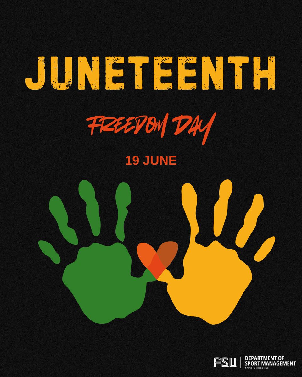 FSUSport's tweet image. Today, we honour Juneteenth, a day of reflection, recognition, and remembrance.
β€οΈπ€π
#Juneteenth #FSUSPM #nolesknowsports