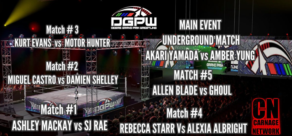 Desire Grand Prix Wrestling (@officialdgpw) on Twitter photo NEW EPISODE ON OUR OFFICIAL YOUTUBE CHANNEL !!! PREMIERS TONIGHT @ 7:00 PM CT youtube.com/@desiregrandpr⦠#DGPW #EFED
<a href="/MckayAshley123/">πΈ ππππππ πβπππ π</a> <a href="/SJRaeChirp/">SJ Rae & Rebecca Starr</a> <a href="/Kobewrightkw/">Motor Hunter</a> <a href="/AllenBladeTCW/">Allen Blade</a> <a href="/AlexiaAlbright/">βοΈπ₯ πππ«π¨ ππ²π’π’π« ππ©ππ―π¦π€π₯π± π βοΈ</a> <a href="/Pk_is_real/">PK</a> <a href="/miguelcastillio/">Miguel Castillo</a> @DCdestroyer97 <a href="/familiashelley/">CHAOTIX Productions/CHAOTIX Pro Wrestling (Maddie)</a> <a href="/SwatDx/">SwatDx</a> <a href="/ShiningYamada01/">π₯Akari Yamada ε±±η°γγγπ₯</a> NEW EPISODE ON OUR OFFICIAL YOUTUBE CHANNEL !!! PREMIERS TONIGHT @ 7:00 PM CT youtube.com/@desiregrandprβ¦ #DGPW #EFED
<a href="/MckayAshley123/">πΈ ππππππ πβπππ π</a> <a href="/SJRaeChirp/">SJ Rae & Rebecca Starr</a> <a href="/Kobewrightkw/">Motor Hunter</a> <a href="/AllenBladeTCW/">Allen Blade</a> <a href="/AlexiaAlbright/">βοΈπ₯ πππ«π¨ ππ²π’π’π« ππ©ππ―π¦π€π₯π± π βοΈ</a> <a href="/Pk_is_real/">PK</a> <a href="/miguelcastillio/">Miguel Castillo</a> @DCdestroyer97 <a href="/familiashelley/">CHAOTIX Productions/CHAOTIX Pro Wrestling (Maddie)</a> <a href="/SwatDx/">SwatDx</a> <a href="/ShiningYamada01/">π₯Akari Yamada ε±±η°γγγπ₯</a>