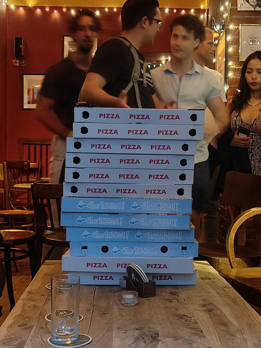 Bittylicious_'s tweet image. After party at @BarNumberSeven who to their absolute credit are a #Bitcoin OG bar having accepted Bitcoin since 2013, the same year we were founded. With near unlimited pizzas provided by @JoinSatlantis